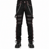 Gothic Men's Steampunk Pants Black Gothic Vintage Cotton Gens Trouser Pant