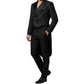 Gothic Devil Fashion Cavalier Men's Steampunk Tailcoat Black Damask