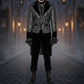 Gothic Steampunk Metal Texture Jacquard Swallow Tail Coat Jacket