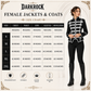 Women's Black Silver Parade Ladies Jacket