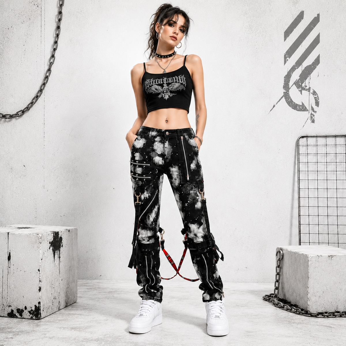 Prime Quality Handmade Men Gothic Bondage Day Walker Pant Alternative Punk Rock Bleach Emo Pants USA