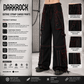 Men’s Black Gothic Super Studded Pants Red Stitching Men’s Fashion Goth Pant