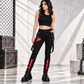 Men's Denim Red Zipper Stinger Jeans with Grommet Suspenders
