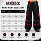 Gothic Bondage Black Skull Zip Off Pants Black Amp Red Alternative Punk Rock Emo Trouser Pant/Usa