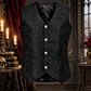 Men's Tailored Formal Waistcoat Gothic steampunk Brocade Victorian