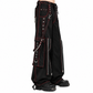 Gothic Mens Black Bondage Red Back Skull Punk Rock Pants