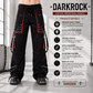 Gothic Men's Black Stylish Pant Trouser Slim fit Straight Black Red Color Pants USA
