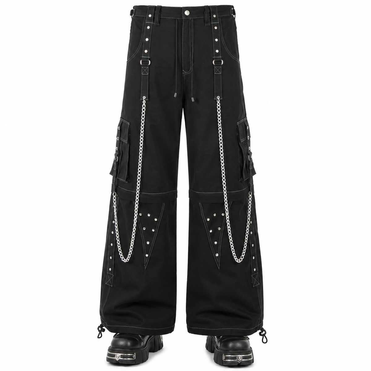Gothic Men Gothic Cool Cyber Bondage Baggy Pants