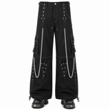 Gothic Men Gothic Cool Cyber Bondage Baggy Pants