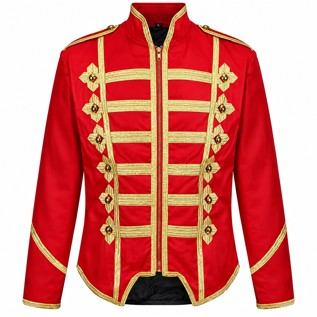 Military Drummer Jacket Black Parade Jacket Goth Punk Adam Ant VTG Style Red Gold Jacket