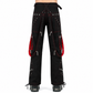 Gothic Men's Black Stylish Pant Trouser Slim fit Straight Black Red Color Pants USA