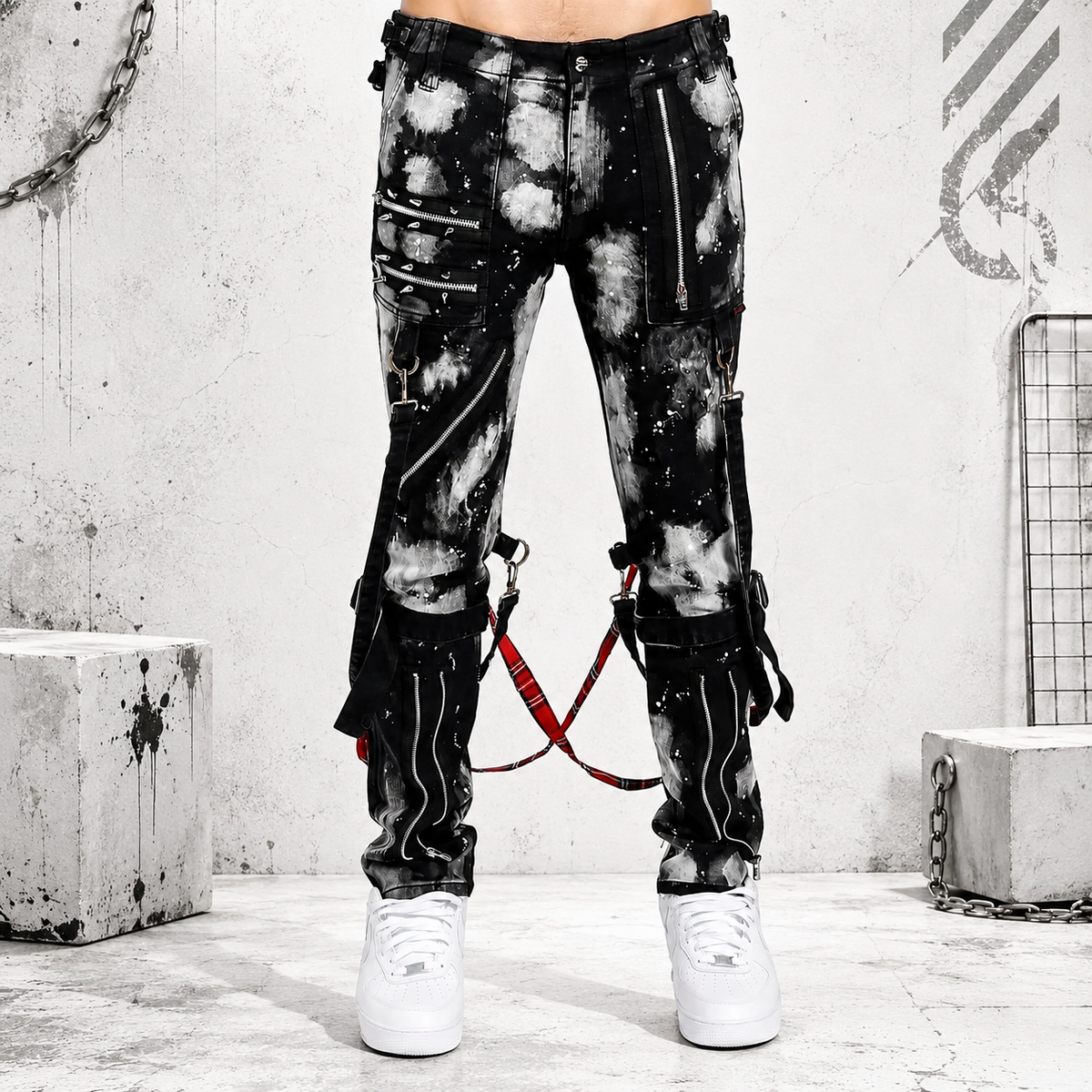 Prime Quality Handmade Men Gothic Bondage Day Walker Pant Alternative Punk Rock Bleach Emo Pants USA