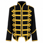 Military Drummer Jacket Black Parade Jacket Goth Punk Adam Ant Vtg Style Black &amp;Amp Gold Jacket