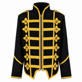 Military Drummer Jacket Black Parade Jacket Goth Punk Adam Ant Vtg Style Black &amp;Amp Gold Jacket