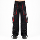Gothic Men's Black Stylish Pant Trouser Slim fit Straight Black Red Color Pants USA