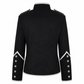 Prime Quality Handmade Women's Black Silver Parade Ladies Jacket Steampunk Military Punk Rock Gothic