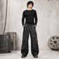 Prime Quality Bondage Gothic Wax Cotton Men's Cyber Rave Techno Jeans Punk Shorts Biker Pants USA