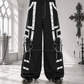 Gothic Men Handmade Bondage Gothic Cyber Pant Chain Techno Rock Punk Shorts Trouser Pants USA