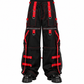 Gothic Men's Zip Off Pants Black Red