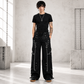 Gothic Dark Cuff Pants Black