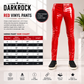 GOTHIC MEN RED BONE FIT PVC VINYL GLOSS FETISH ROCKER SKINNY JEANS PANTS