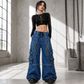 Extreme Bondage Light Blue Denim Pants Skater Gothic Punk Rocker Cyber Biker Black Dagger Trouser Pant Shorts With Handcuffs Hardware