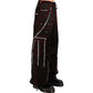 Men's Electro Bondage Gothic Red Stitch Rave Gothic Cyber Chain Goth Jeans Punk Rock Pants/USA