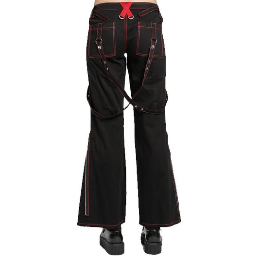 Women's Chains Black Handmade Power Pant Rhinestones Gothic Punk Emo Tripp Pants Straps Baggy Pants/USA