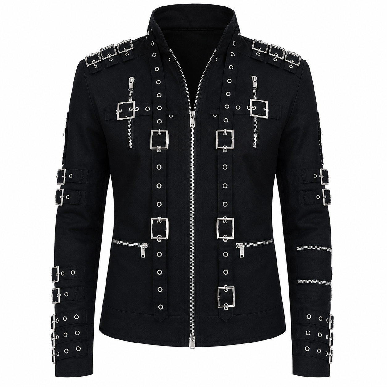 Men’s Vintage Biker Black Cotton Jacket