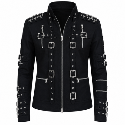 Men’s Vintage Biker Black Cotton Jacket