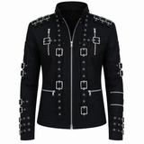 Men’s Vintage Biker Black Cotton Jacket