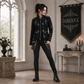Men’s Vintage Biker Black Cotton Jacket