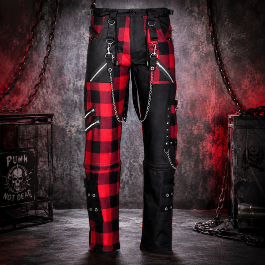 Men Gothic Split Leg Bondage Pant Rock Hard Trouser Heavy Weight Emo/ Pants/USA