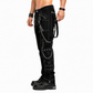 Men Gothic Black Pant Eyelets Cargo Bondage Trouser Punk Rock Pant