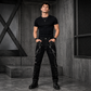 Men Gothic Black Pant Eyelets Cargo Bondage Trouser Punk Rock Pant