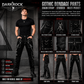 Men Gothic Black Pant Eyelets Cargo Bondage Trouser Punk Rock Pant