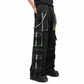 Men's Gothic handmade Bondage Reflective Men Pant 6 pockets Punk Rock Trouser Pant Shorts