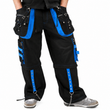 Prime Quality Men's Gothic Men's Bondage Gothic Cyber Pant Chain Techno Rock Punk Shorts Trouser Blue/Black Pants/USA