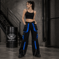 Prime Quality Men's Gothic Men's Bondage Gothic Cyber Pant Chain Techno Rock Punk Shorts Trouser Blue/Black Pants/USA