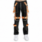 Men's Gothic Bondage Reflective Men Pant Alternative Punk Rock Emo Trouser Pant Shorts