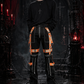 Men's Gothic Bondage Reflective Men Pant Alternative Punk Rock Emo Trouser Pant Shorts