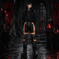 Men's Gothic Bondage Reflective Men Pant Alternative Punk Rock Emo Trouser Pant Shorts