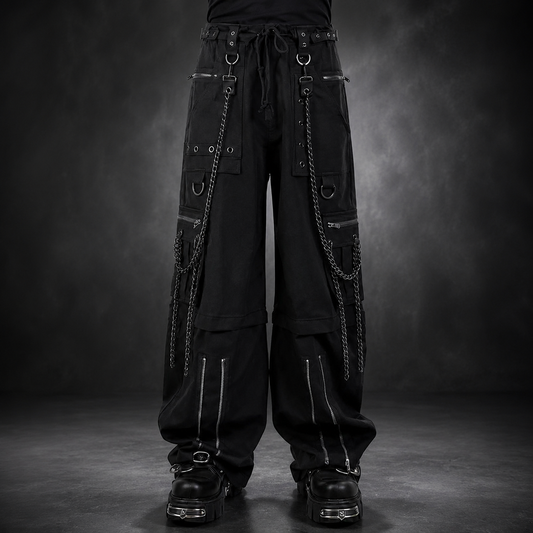 Gothic Bondage Rocker Men Pant Alternative Punk Rock Emo Trouser Pant Shorts/USA