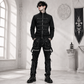 Prime Quality Gothic Straps Zipper Stitch Trousers Punk Rock Studs Metal Chain Trouser Pants/USA Sizes