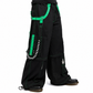 Gothic Men's Bondage Rave Shorts Gothic Biker Cyber Emo Skater Goth Pants