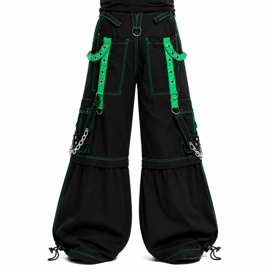 Gothic Men's Bondage Rave Shorts Gothic Biker Cyber Emo Skater Goth Pants