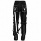 Men's Gothic Bondage Black Pant Rock Hard Trouser Heavy Weight Emo/Pants