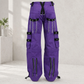 Gothic Bondage Handmade Men Pant Alternative Punk Rock Transformer Trouser Purple Baggy