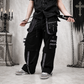 Gothic Men's Black Grey Men Trousers Gothic Cotton Studs Metal Punk