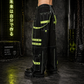 Gothic Men's Handmade Bondage 4 Pocket Trouser Punk Rock Black Yellow Gothic Yellow Stitch USA